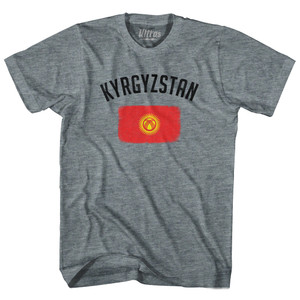 Kyrgyzstan Country Flag Heritage Womens Tri-Blend Junior Cut T-Shirt - Athletic Grey Kyrgyzstan Country Flag Heritage Womens Tri-Blend Junior Cut T-Shirt - Athletic Grey