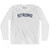 Strong Adult Cotton Long Sleeve T-Shirt - White