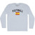 Spain Fistball Country Flag Adult Tri-Blend Long Sleeve T-shirt - Athletic White