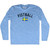 Sweden Fistball Country Flag Adult Tri-Blend Long Sleeve T-shirt - Athletic Blue