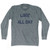 Luge All Day Adult Tri-Blend Long Sleeve T-shirt - Athletic Grey