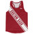 Custom Sash Left To Right Running Tank Tops Made In USA - Red Cardinal And White Custom Sash Left To Right Running Tank Tops Made In USA - Red Cardinal And White