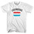 Luxembourg Country Flag Heritage Adult Cotton T-shirt - White Luxembourg Country Flag Heritage Adult Cotton T-shirt - White