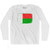 Madagascar Country Flag Adult Cotton Long Sleeve T-shirt - White Madagascar Country Flag Adult Cotton Long Sleeve T-shirt - White