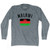Malawi Country Flag Heritage Adult Tri-Blend Long Sleeve T-shirt - Athletic Grey