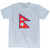 Nepal Country Flag Adult Tri-Blend T-shirt - Athletic White