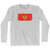 Montenegro Country Flag Adult Cotton Long Sleeve T-shirt - Grey Heather Montenegro Country Flag Adult Cotton Long Sleeve T-shirt - Grey Heather