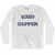Rugby Champion Adult Cotton Long Sleeve T-shirt - White