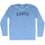 Earth Adult Tri-Blend Long Sleeve T-shirt - Athletic Blue