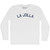 La Jolla Adult Cotton Long Sleeve T-shirt - White