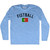 Portugal Fistball Country Flag Adult Tri-Blend Long Sleeve T-shirt - Athletic Blue Portugal Fistball Country Flag Adult Tri-Blend Long Sleeve T-shirt - Athletic Blue