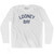Looney Bay Adult Cotton Long Sleeve T-Shirt - White
