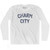 Charm City Adult Cotton Long Sleeve T-Shirt - White