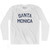 Santa Monica Adult Cotton Long Sleeve T-Shirt - White