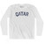 Qatar Adult Cotton Long Sleeve T-Shirt - White
