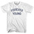 Forever Young Womens Cotton Junior Cut T-Shirt - White