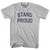 Stand Proud Womens Cotton Junior Cut T-Shirt - Grey Heather