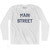 Main Street Adult Cotton Long Sleeve T-Shirt - White