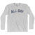 All Day Adult Cotton Long Sleeve T-Shirt - Grey Heather