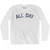 All Day Adult Cotton Long Sleeve T-Shirt - White