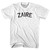 Zaire Adult Cotton T-Shirt - White