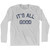It's All Good Adult Cotton Long Sleeve T-Shirt - Grey Heather