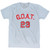 Goat 23 Red Art Adult Tri-Blend T-Shirt - Athletic White