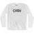 Cash Adult Cotton Long Sleeve T-shirt - White