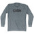 Cash Adult Tri-Blend Long Sleeve T-shirt - Athletic Grey