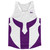 Spartan Running Track Tops Made In USA - White And Purple Medium