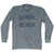 Wyoming Sandy Beach Adult Tri-Blend Long Sleeve Vintage T-shirt - Athletic Grey