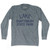 Vermont Lake Shaftsbury State Park Adult Tri-Blend Long Sleeve Vintage T-shirt - Athletic Grey