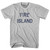 New York Fire Island Adult Cotton Vintage T-Shirt - Cool Grey