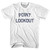 New York Point Lookout Womens Cotton Junior Cut Vintage T-shirt - White
