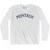 New York Montauk Adult Cotton Long Sleeve Vintage T-shirt - White