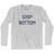 New Jersey Ship Bottom Adult Cotton Long Sleeve Vintage T-Shirt - Grey Heather
