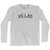 New Jersey Villas Adult Cotton Long Sleeve Vintage T-Shirt - Grey Heather
