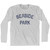 New Jersey Seaside Park Adult Cotton Long Sleeve Vintage T-Shirt - Grey Heather