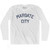 New Jersey Margate City Adult Cotton Long Sleeve Vintage T-shirt - White