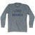 New Jersey Long Branch Adult Tri-Blend Long Sleeve Vintage T-shirt - Athletic Grey