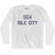 New Jersey Sea Isle City Adult Cotton Long Sleeve Vintage T-shirt - White