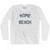 Alaska Nome Beach Adult Cotton Long Sleeve Text T-shirt - White
