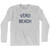 Florida Vero Beach Adult Cotton Long Sleeve Vintage T-Shirt - Grey Heather