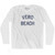 Florida Vero Beach Adult Cotton Long Sleeve Vintage T-shirt - White