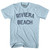 Florida Riviera Beach Adult Cotton Vintage T-Shirt - Light Blue
