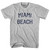 Florida Miami Beach Adult Cotton Vintage T-Shirt - Grey Heather Florida Miami Beach Adult Cotton Vintage T-Shirt - Grey Heather