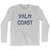 Florida Palm Coast Adult Cotton Long Sleeve Vintage T-Shirt - Grey Heather
