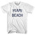 Florida Miami Beach Womens Cotton Junior Cut Vintage T-shirt - White