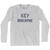 Florida Key Biscayne Adult Cotton Long Sleeve Vintage T-Shirt - Grey Heather