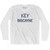 Florida Key Biscayne Adult Cotton Long Sleeve Vintage T-shirt - White